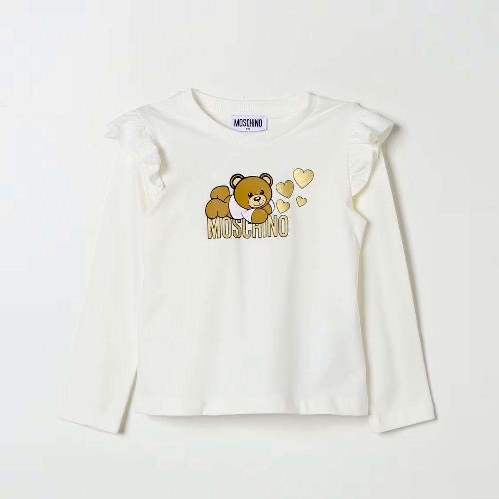 NWT Moschino Kids logo-print frill-shoulder size 10